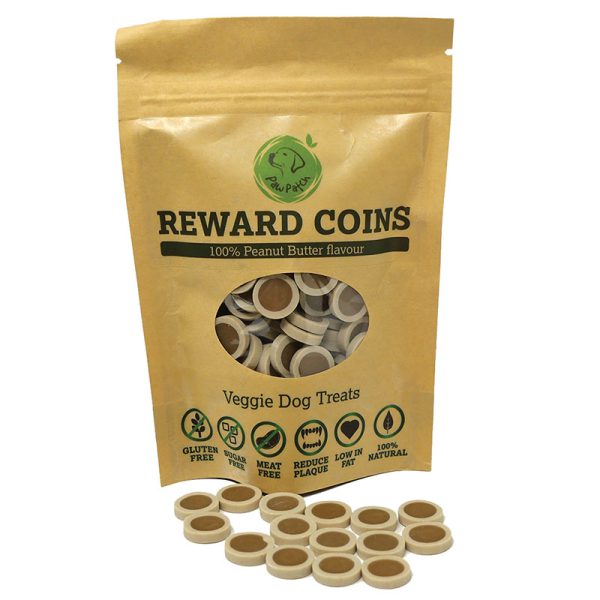Natural dog treat peanut butter reward coin for dogs