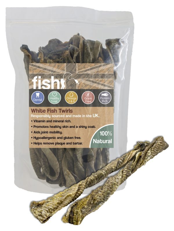 White fish twirls 500g for Dental and puppy's