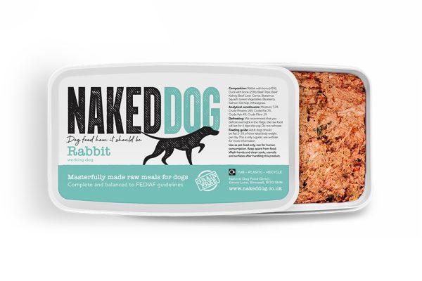 Naked dog rabbit raw dog food
