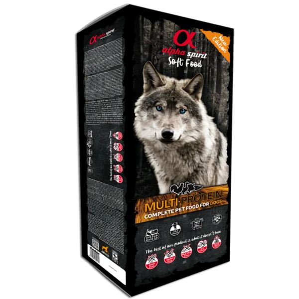 Alpha spirit Multi-Protein Complete Dog Food Box – Semi-Moist (9kg)