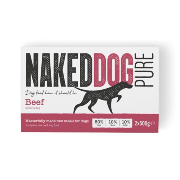 Naked dog pure beef raw dog food