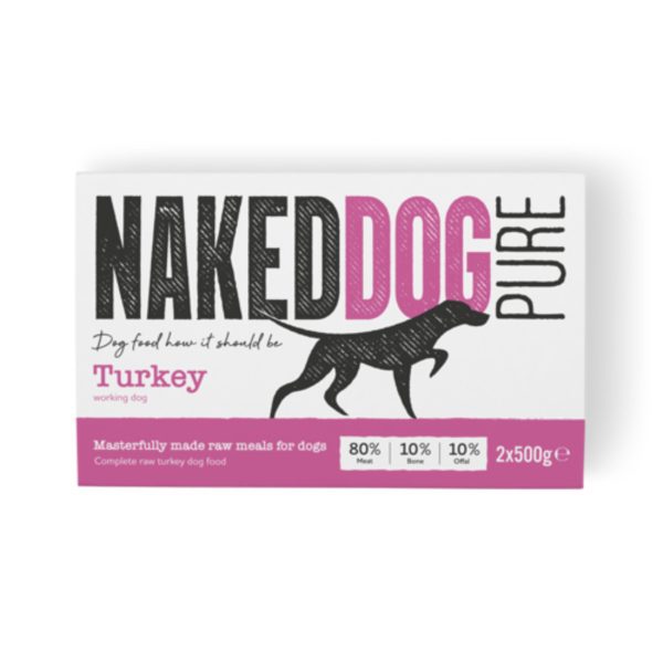 Naked dog Pure turkey raw dog food